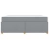 vidaXL Cadre de lit avec matelas Gris clair 180 x 200 cm tissu