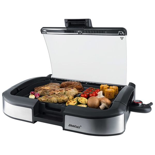 Steba Gril de barbecue de table &eacute;lectrique VG 195 Noir/argent&eacute; 2200 W
