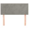 vidaXL Tête de lit Gris clair 100x5x78/88 cm Velours