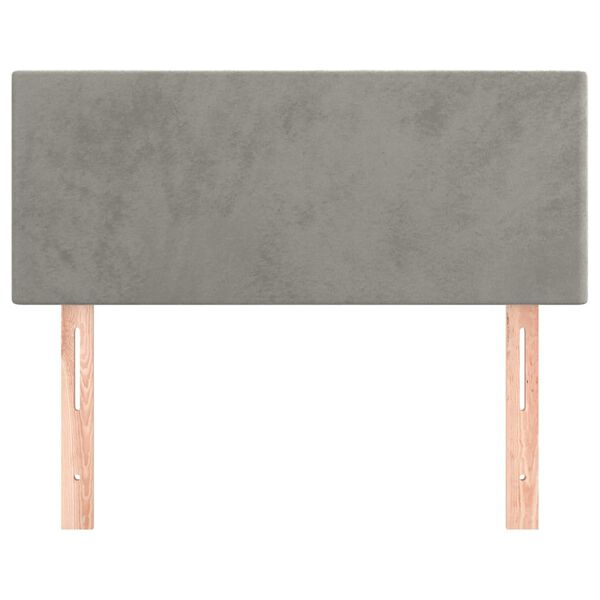 vidaXL Tête de lit Gris clair 100x5x78/88 cm Velours