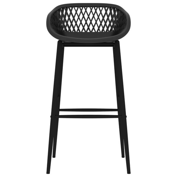 vidaXL Chaises de bar lot de 4 noir