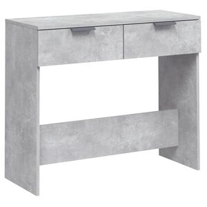 vidaXL Table console Gris b&eacute;ton 90x36x75 cm Bois d'ing&eacute;nierie