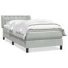 vidaXL Sommier &agrave; lattes de lit et matelas gris clair 100x220cm velours