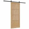 vidaXL Porte coulissante Naturel et Noir 83 x 202 cm Pin massif