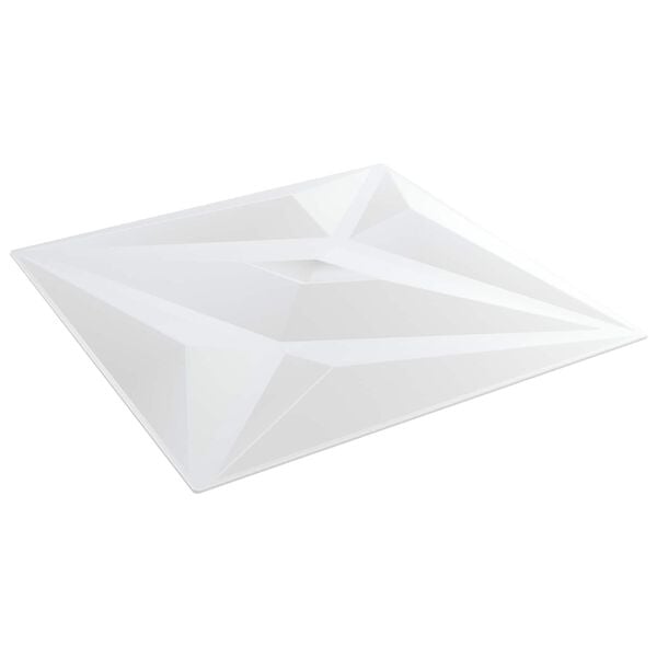 vidaXL Panneaux muraux 12 pcs &Eacute;toile Blanche 50 x 50 cm Mousse XPS
