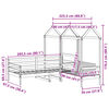 vidaXL Ensemble de lit de jour et de banc avec toit sans matelas