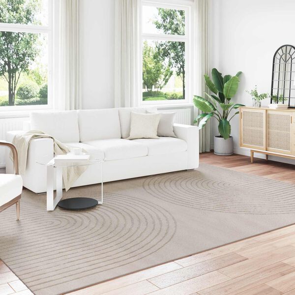 vidaXL Tapis de surface HUARTE Beige 280 x 200 cm Polyester