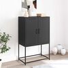 vidaXL Buffet haut noir 68,5x38,5x107 cm acier