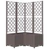 vidaXL Jardini&egrave;re avec treillis Marron 80x80x136 cm PP