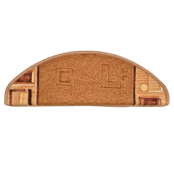 vidaXL Tapis d'escalier autoadhésifs 5 pcs 65x21x4 cm Beige