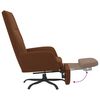 vidaXL Chaise de relaxation avec repose-pied Marron Tissu microfibre