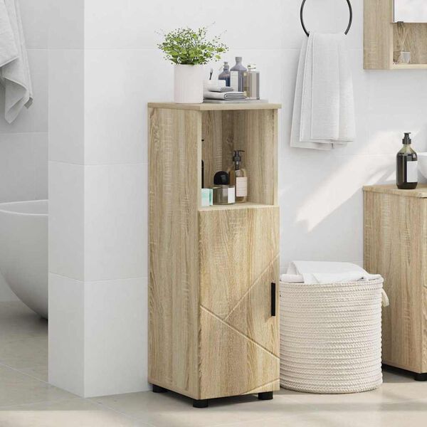 vidaXL Cabinet de salle de bain Ch&ecirc;ne Sonoma 30 x 35 x 95 cm