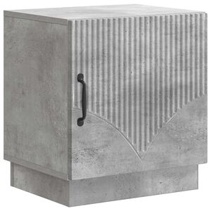 vidaXL Table de chevet Gris B&eacute;ton 43 x 34,5 x 47 cm Bois d'ing&eacute;nierie