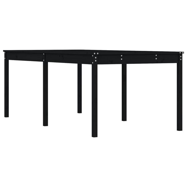 vidaXL Table de jardin noir 203,5x100x76 cm bois massif de pin