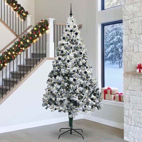 vidaXL Sapin de No&euml;l avec 300 LED avec support Vert 300 cm PVC