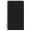 vidaXL Armoire de chevet LED avec tiroir Ch&ecirc;ne noir 38 x 34 x 61 cm
