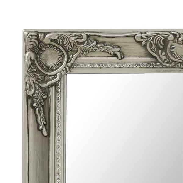 vidaXL Miroir mural style baroque 50x60 cm Argent&eacute;