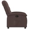 vidaXL Fauteuil inclinable Marron fonc&eacute; Tissu