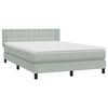 vidaXL Sommier &agrave; lattes de lit et matelas gris clair 160x220cm velours
