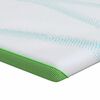 vidaXL Surmatelas Blanc et vert 200 x 200 cm Tissu Jacquard
