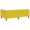 vidaXL Cadre de lit d'angle Jaune 100 cm x 200 cm Velours