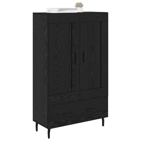 vidaXL Haut Armoire Ch&ecirc;ne noir 69,5 x 31 x 115 cm Bois d'ing&eacute;nierie