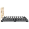 vidaXL Cadre de lit sans matelas gris 200x200 cm bois massif de pin