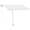 vidaXL Jeu de poteaux d'auvent blanc 300x245 cm fer