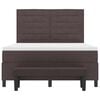 vidaXL Lit &agrave; ressorts avec matelas Marron fonc&eacute; 140 x 200 cm tissu
