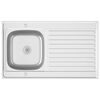 vidaXL Jeu d'&eacute;vier de cuisine et &eacute;gouttoir argent&eacute; 1000x600x155mm inox