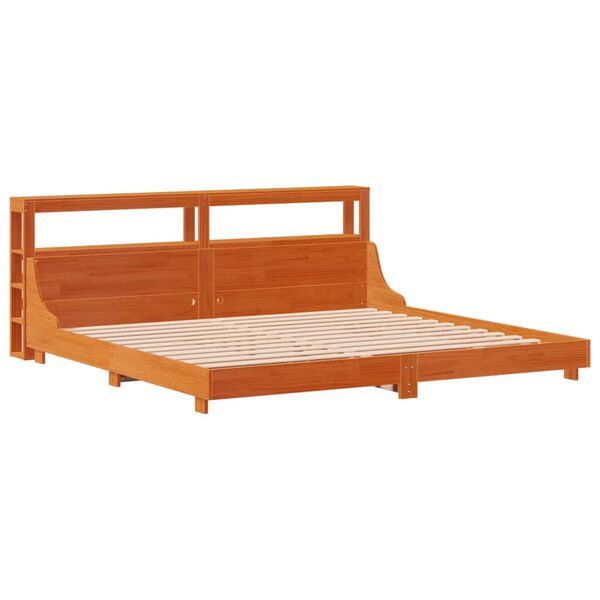 vidaXL Cadre de lit sans matelas cire marron 180x200cm bois pin massif