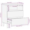 vidaXL Cabinet de chevet Blanc 50 x 33 x 60 cm Bois de mangue massif