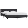 vidaXL Cadre de lit avec LED sans matelas noir 160x200 cm