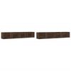 vidaXL Armoires murales 2pcs ch&ecirc;ne marron 99x18x16,5cm bois ing&eacute;nierie