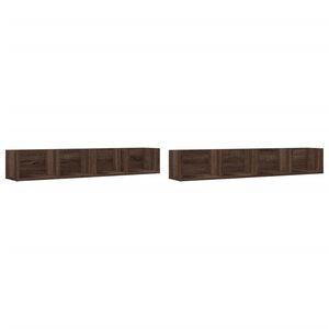 vidaXL Armoires murales 2pcs ch&ecirc;ne marron 99x18x16,5cm bois ing&eacute;nierie