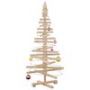 vidaXL Arbre de No&euml;l en bois pour d&eacute;coration 120 cm bois massif de pin