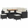 vidaXL Ensemble de canap&eacute; de jardin 8 pc Noir polyrotin
