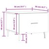 vidaXL Tables basses 2 pcs noir 50x50x40 cm bois d'ing&eacute;nierie