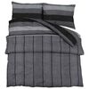 vidaXL Ensemble de housse de couette gris fonc&eacute; 260x220 cm Coton