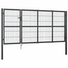 vidaXL Portail de jardin avec poteaux en acier 350 x 120 cm anthracite