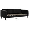 vidaXL Lit de jour avec gigogne et matelas noir 90x190 cm velours