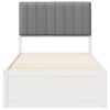 vidaXL Cadre de lit avec t&ecirc;te de lit rembourr&eacute;e Gris clair 90 x 200 cm