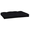 vidaXL Coussin de palette motif &agrave; carreaux noir 120x80x12 cm tissu