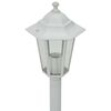 vidaXL Lampe de jardin &agrave; piquet 6 pcs E27 110 cm Aluminium Blanc