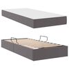 vidaXL Lit avec rangement et matelas avec matelas 2 pcs Gris Cuir