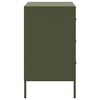 vidaXL Table de chevet vert olive 36x39x68 cm acier