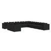 vidaXL Salon de jardin 11 pcs avec coussins noir r&eacute;sine tress&eacute;e
