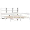vidaXL Lit bibliothèque sans matelas blanc 180x200 cm bois pin massif