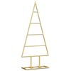 vidaXL Arbre de No&euml;l en m&eacute;tal Dor&eacute; 60 cm Acier peint par poudre