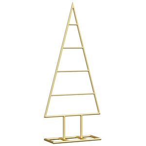 vidaXL Arbre de No&euml;l en m&eacute;tal Dor&eacute; 60 cm Acier peint par poudre